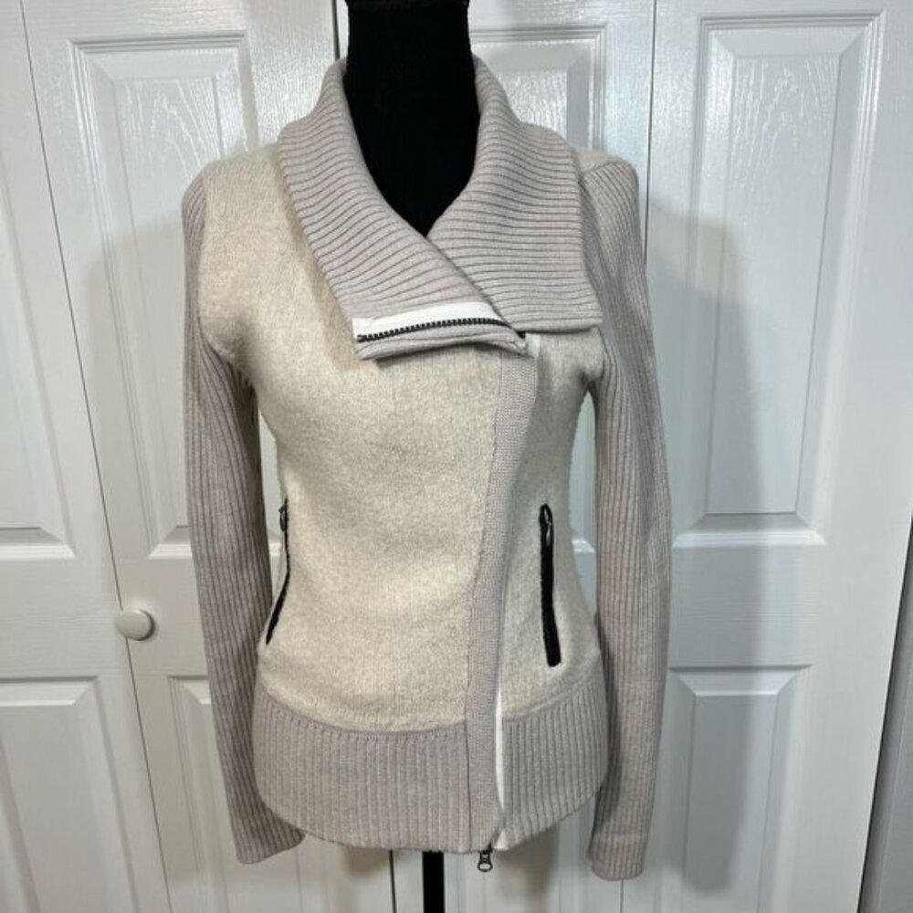 Margaret O'Leary Beige Moto Blazer